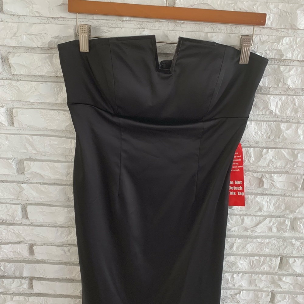 New Calvin Klein Strapless Satin Stretch Dress Sz 4 - Picture 3 of 12